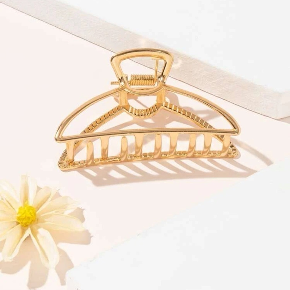 LARGE Gold claw  clip - Set of 2